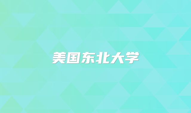 美国东北大学